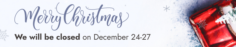 Christmas Banner | We are closed December 24th to December 27th